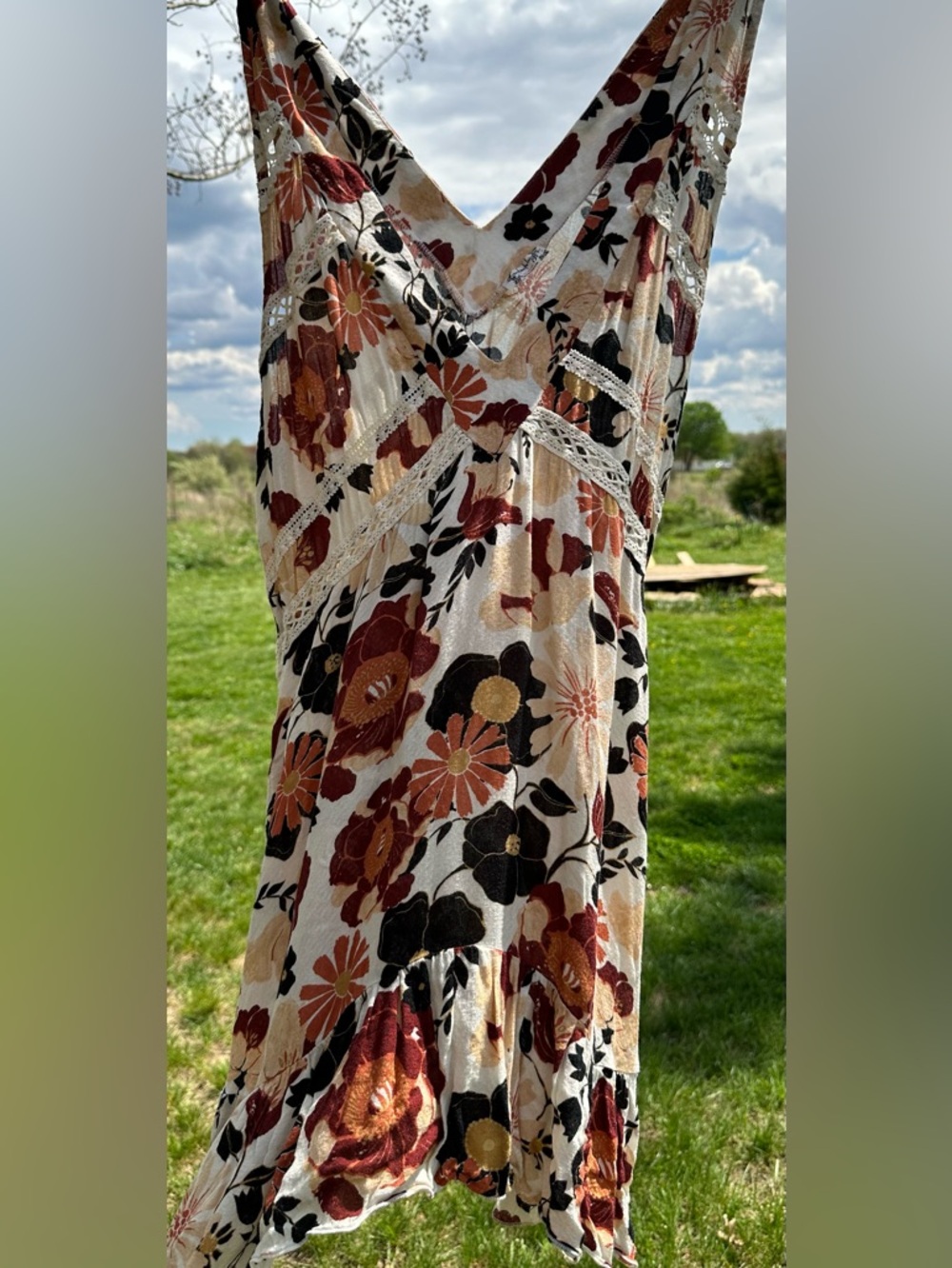 Free People floral slip dress